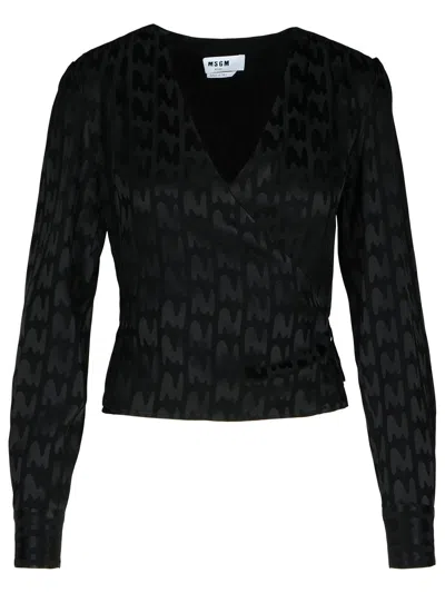 Msgm Patterned Viscose Blend Blouse