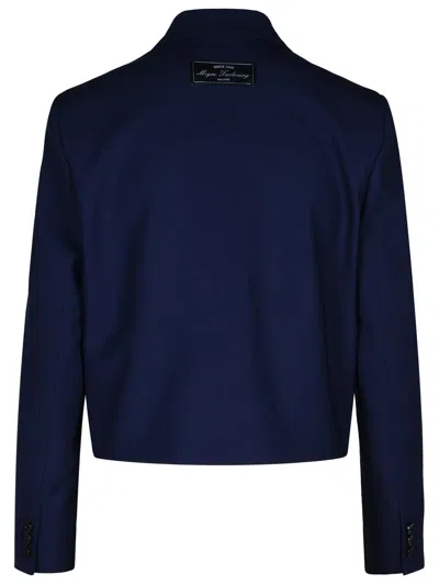 Msgm Wool Crop Blazer Buttoned Cuffs