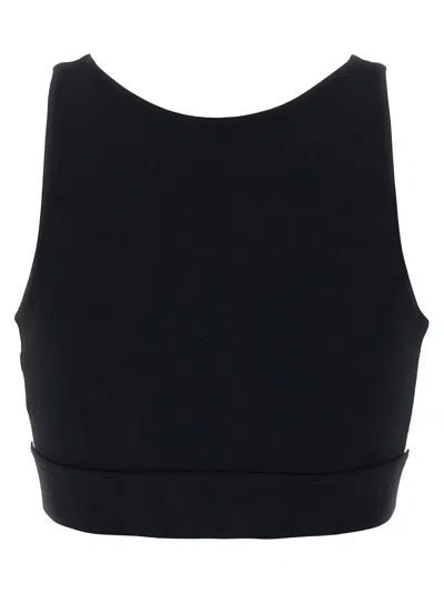 Palm Angels Black Training Crop Sport Top