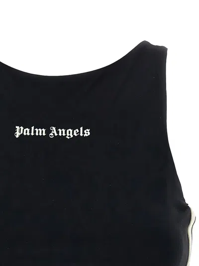 Palm Angels Black Training Crop Sport Top