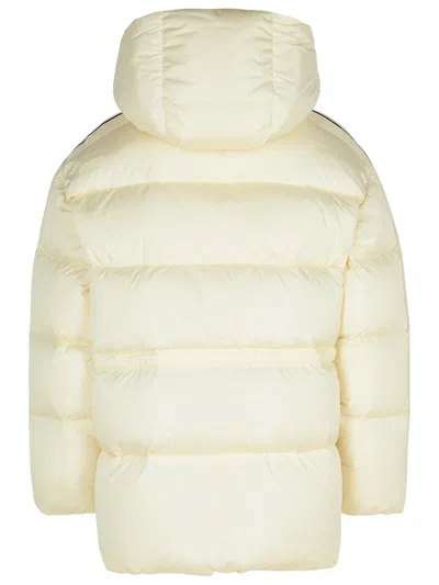 Shop Palm Angels Cream Polyamide Down Jacket