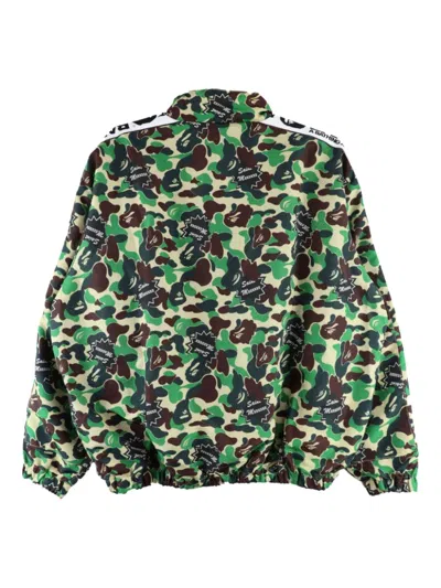Saint Mxxxxxx X A Bathing Ape Printed Nylon Track Jacket