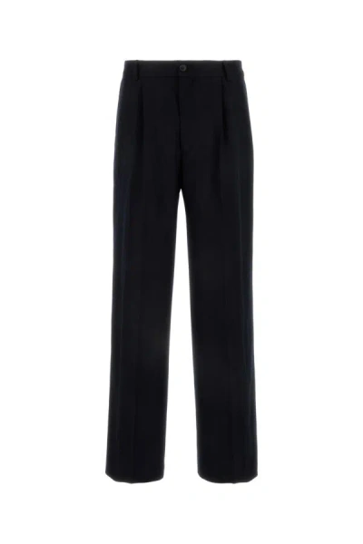 Dries Van Noten Penrud Pinstripe Pleated Wool Trousers In Blue
