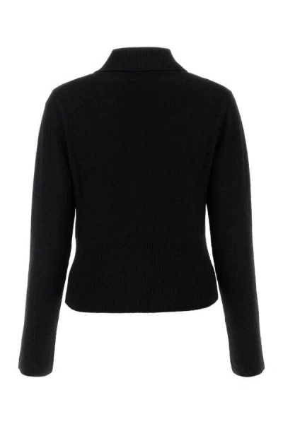 Jil Sander Woman Black Wool Blend Sweater In Black