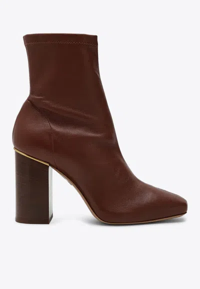 Chloé 95mm Ambre Boots In Brown