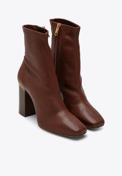 Chloé 95mm Ambre Boots In Brown