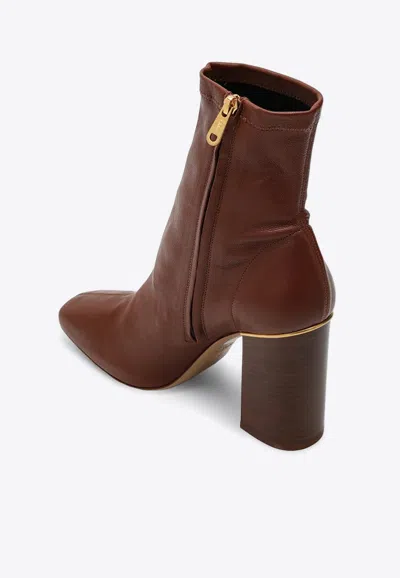 Chloé 95mm Ambre Boots In Brown