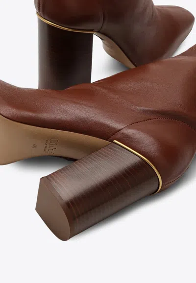 Chloé 95mm Ambre Boots In Brown