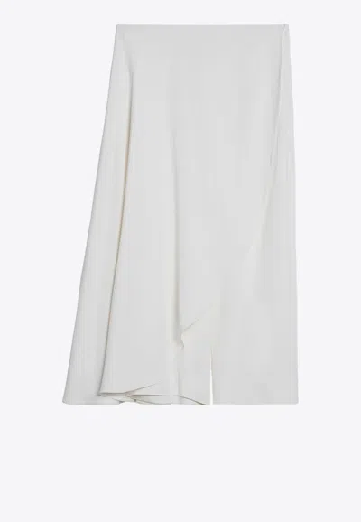 Alaïa Asymmetrical Wide-leg Pants In White