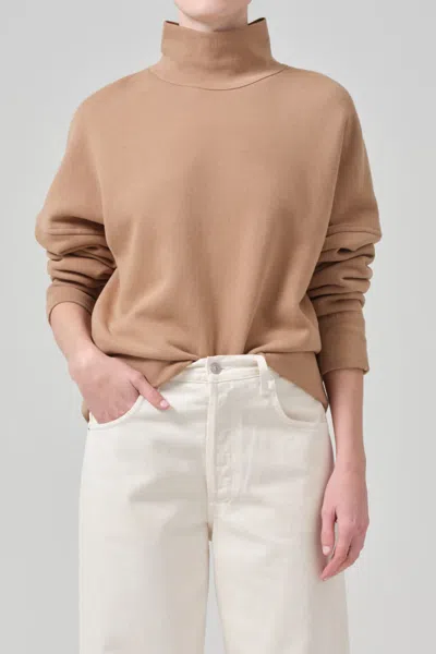 Citizen Of Humanity Citizens Of Humanity Cara Turtleneck Cotton Blend Sweatshirt