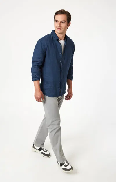 Mavi Matt Relaxed Straight Leg In Stormy Casual Twill In Dark Blue