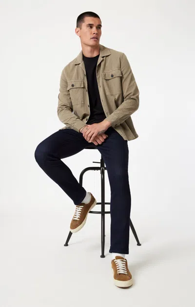 Mavi Jake Slim Leg In Rinse Brushed Active Comfort In Dark Blue