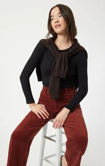 Mavi Paloma Marine Wide Leg In Andorra Cord In Red