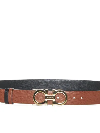 Shop Ferragamo Belts In New Cognac || Nero