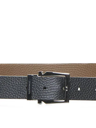 Shop Ferragamo Salvatore  Belts In Nero || Brown Sugar