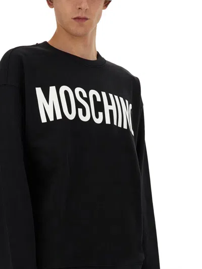 Shop Moschino Sweatshirt With Logo In Black