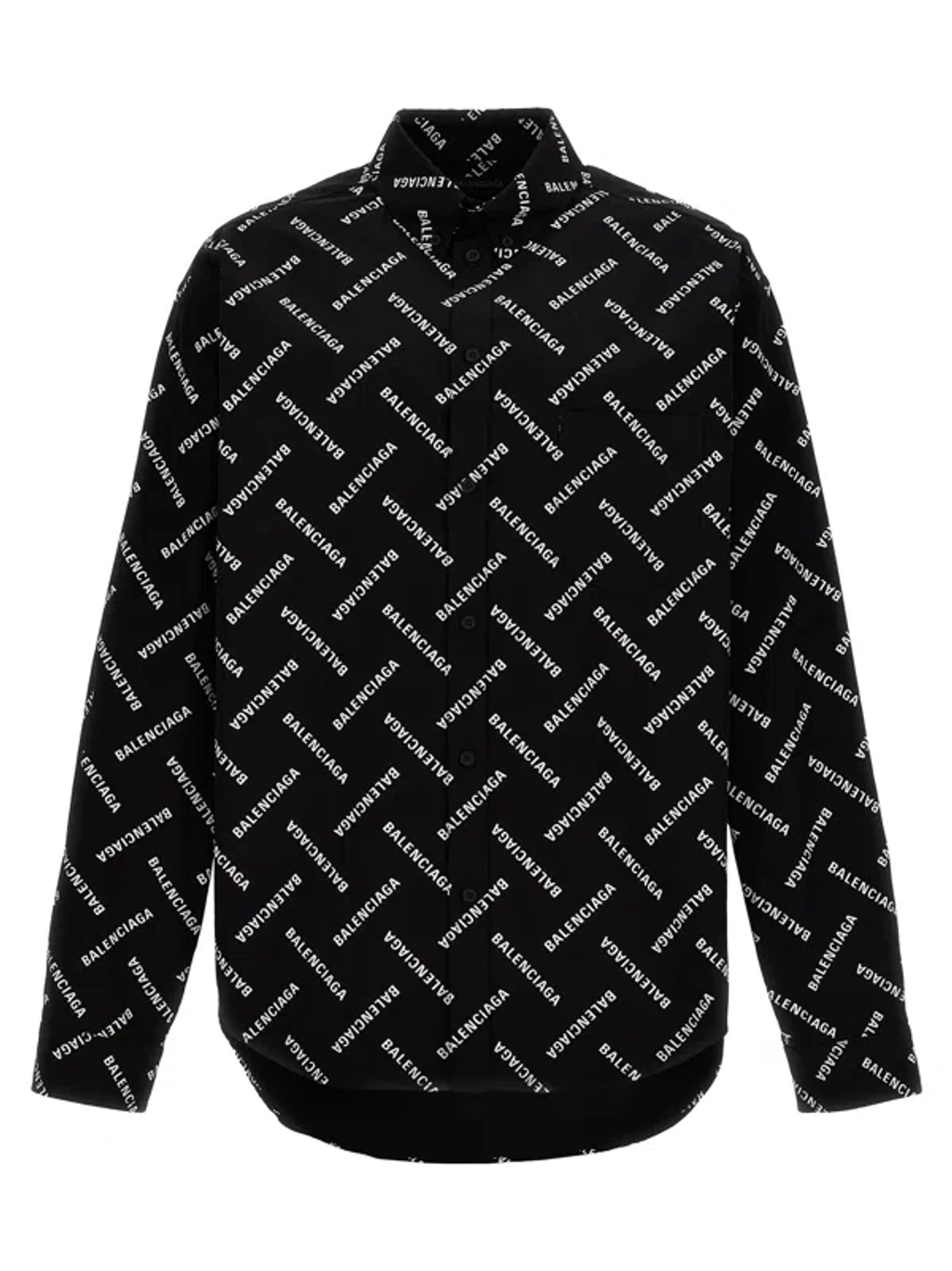 Balenciaga Men's Shirt With Logo In Black | ModeSens