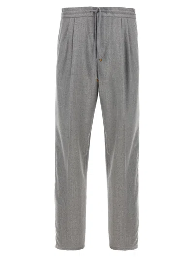 Shop Brunello Cucinelli Front Pleat Pants