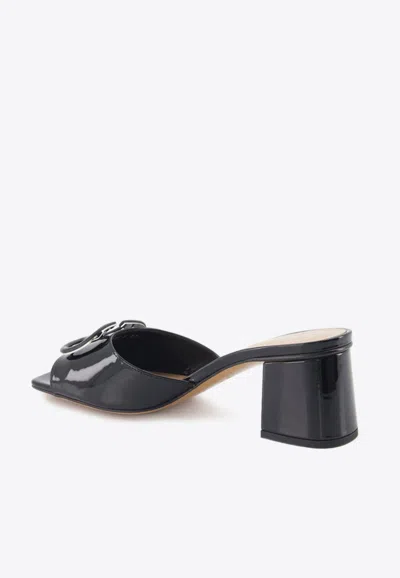 Valentino Garavani Vlogo Signature Slide Sandals In Black