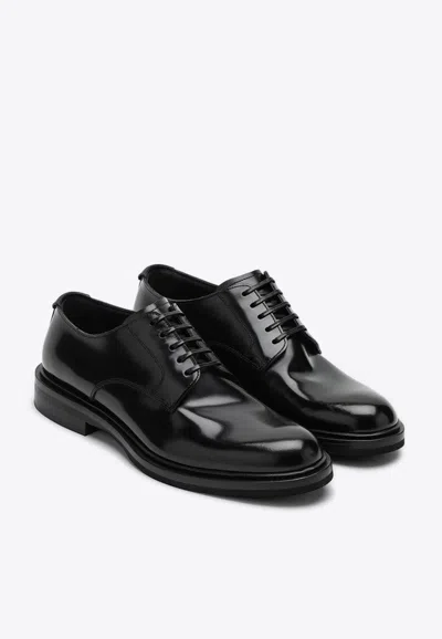 Dolce & Gabbana Raffaello Derby Lace-up Shoes In Black