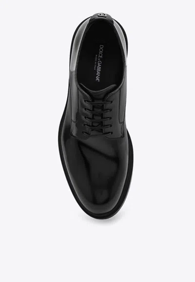 Dolce & Gabbana Raffaello Derby Lace-up Shoes In Black