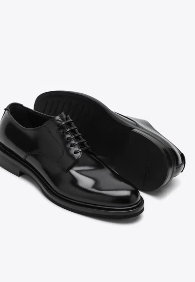 Dolce & Gabbana Raffaello Derby Lace-up Shoes In Black