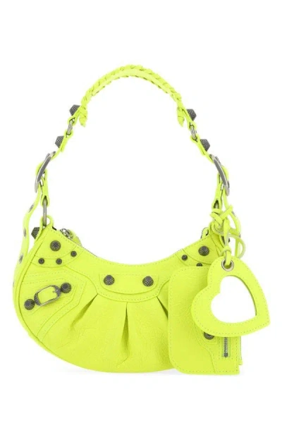 Balenciaga Le Cagole The Xs Leather Bag In Yellow
