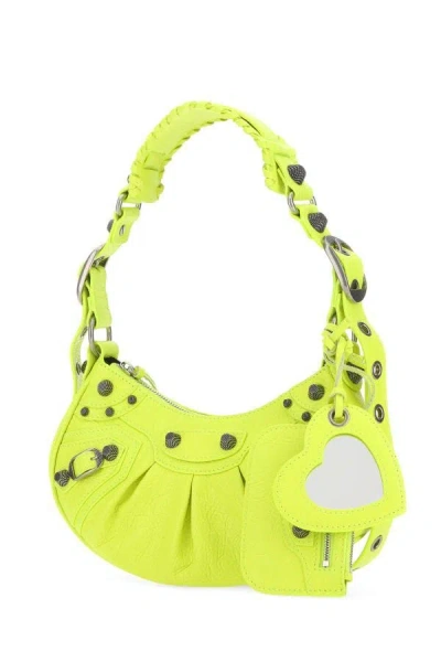 Balenciaga Le Cagole The Xs Leather Bag In Yellow