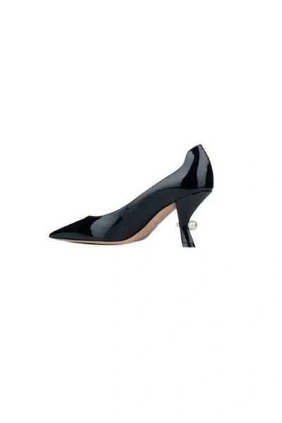 Dior Glossy Pointed Toe Pumps With Unique Heel In Black