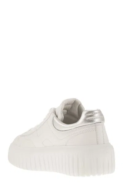 Hogan H-stripes Leather Trainers In Multicolor