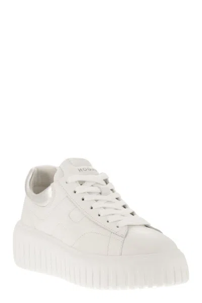 Hogan H-stripes Leather Trainers In Multicolor