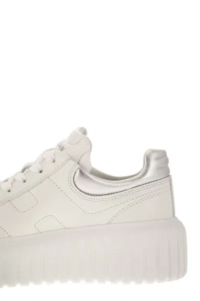 Hogan H-stripes Leather Trainers In Multicolor