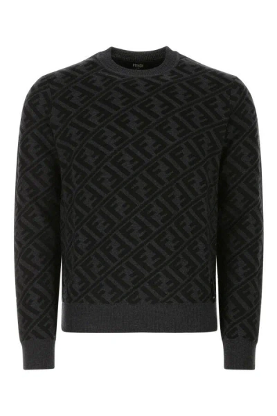 Fendi Ff Monogram-pattern Jumper In Multicolor
