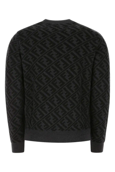 Fendi Ff Monogram-pattern Jumper In Multicolor