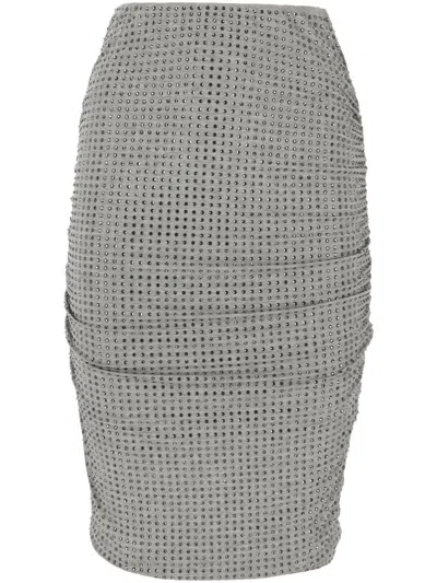 Shop Pinko Skirts In Grigio Pioggerella