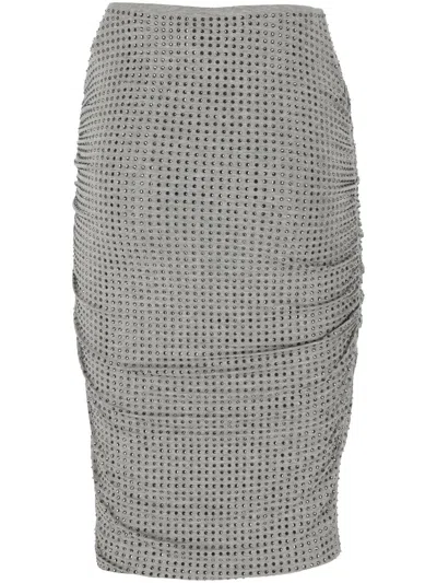 Shop Pinko Skirts In Grigio Pioggerella