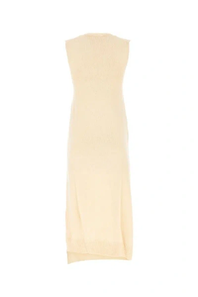 Jil Sander Ivory Japanese Cotton Dress In White