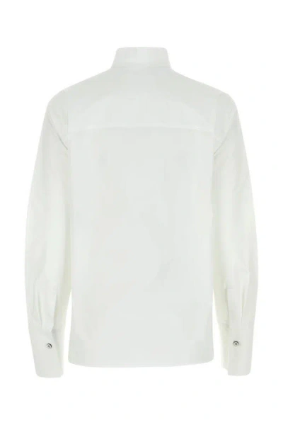 Jil Sander Bow-detailing Cotton Shirt In White