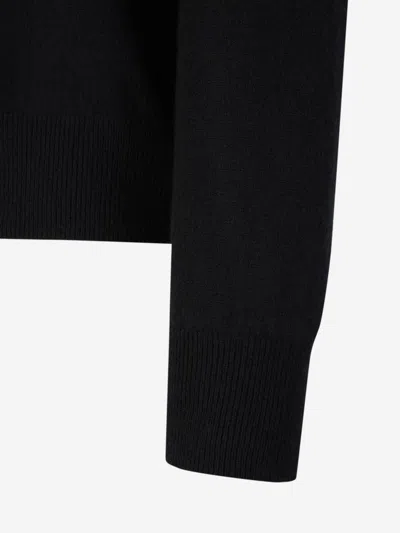 Shop Acne Studios Logo Wool Sweater In Black