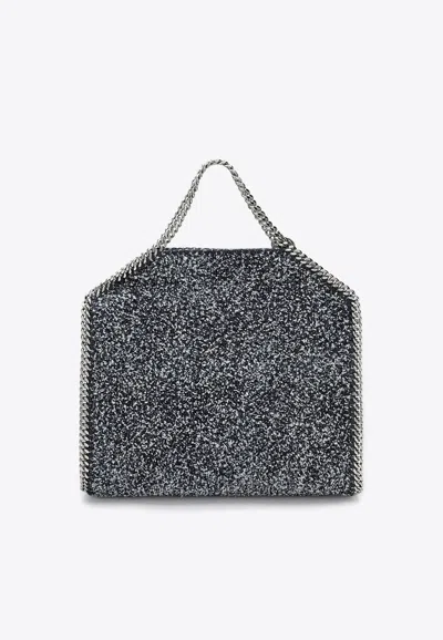 Shop Stella Mccartney Bouclé Falabella Shoulder Bag In Blue