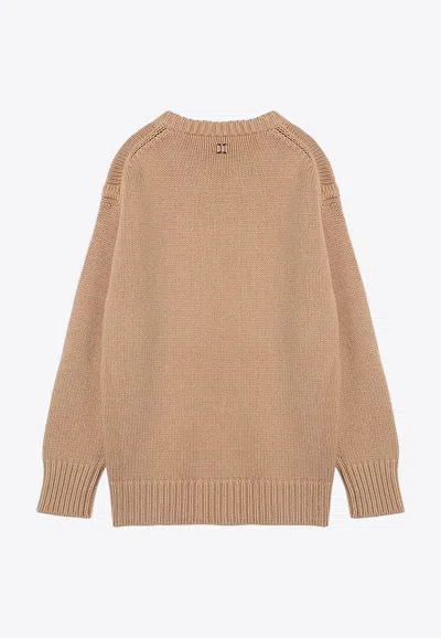 Chloé Chloe Skin Pink Cashmere Blend Oversize Sweater In Pink