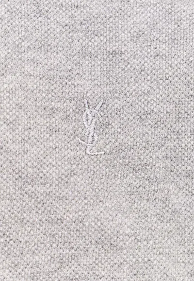 Saint Laurent Piqué-weave Polo Shirt In Multicolor