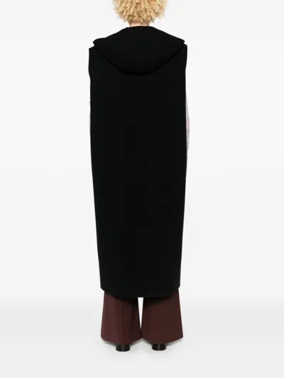 Fabiana Filippi Double-breasted Virgin Wool Gilet In Black