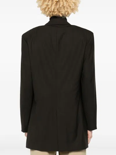 Fabiana Filippi Double-breasted Blazer In Brown