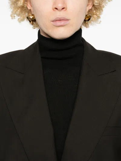 Fabiana Filippi Double-breasted Blazer In Brown
