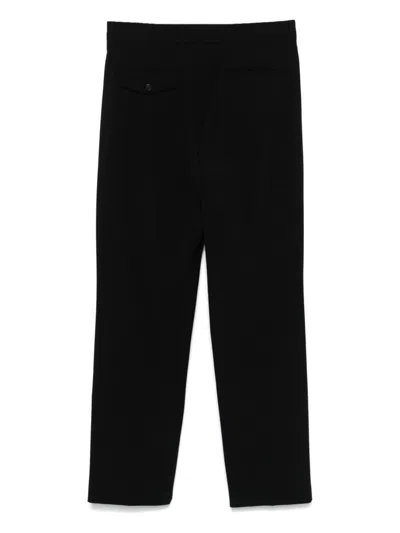 Msgm Pleat-detail Trousers In Black