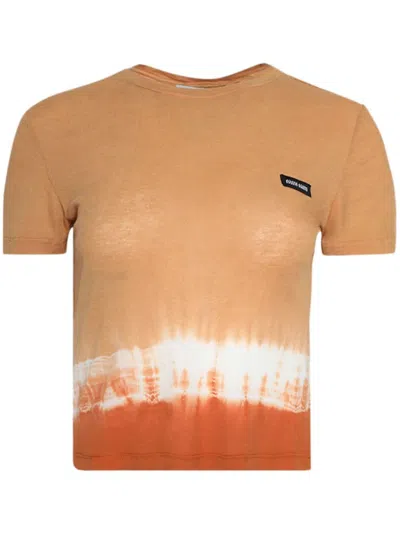 Miu Miu Short Sleeve Top In Brown