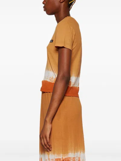 Miu Miu Short Sleeve Top In Brown