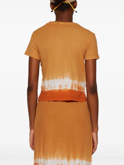 Miu Miu Short Sleeve Top In Brown