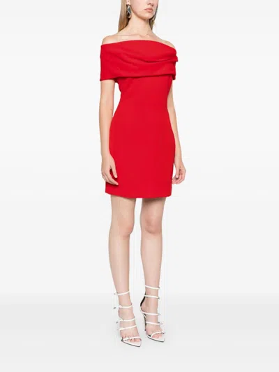 Solace London Short Dress Snow In Red